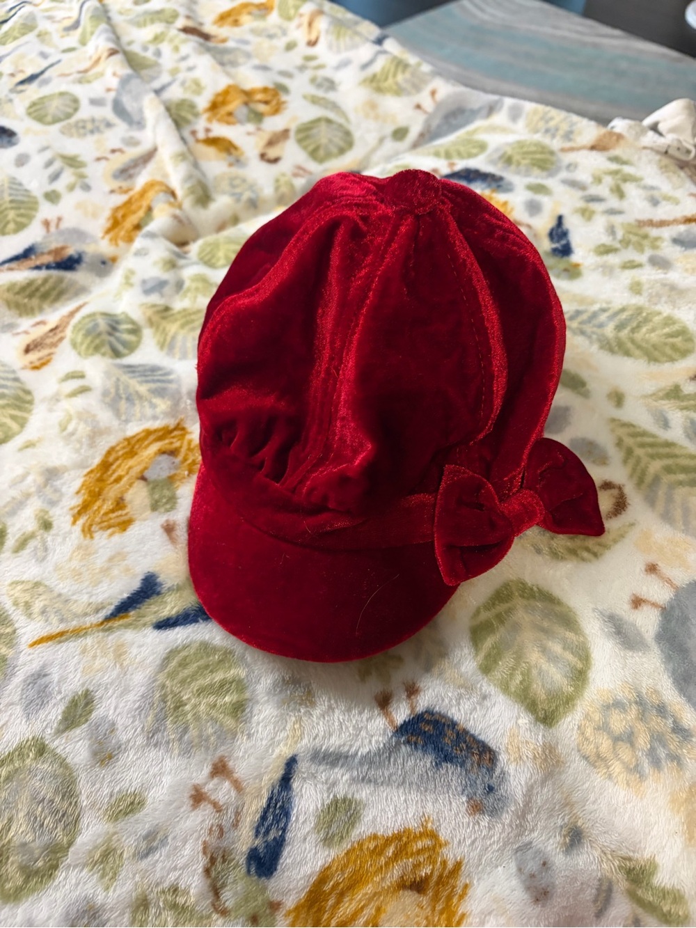 Red Velvet Bow Cap - Unbranded